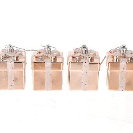 Kersthanger cadeautje set a 4 stuks roze | HBX natural living