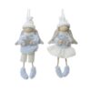 Kersthanger engel blauw/wit 8x3x16cm | Decoris