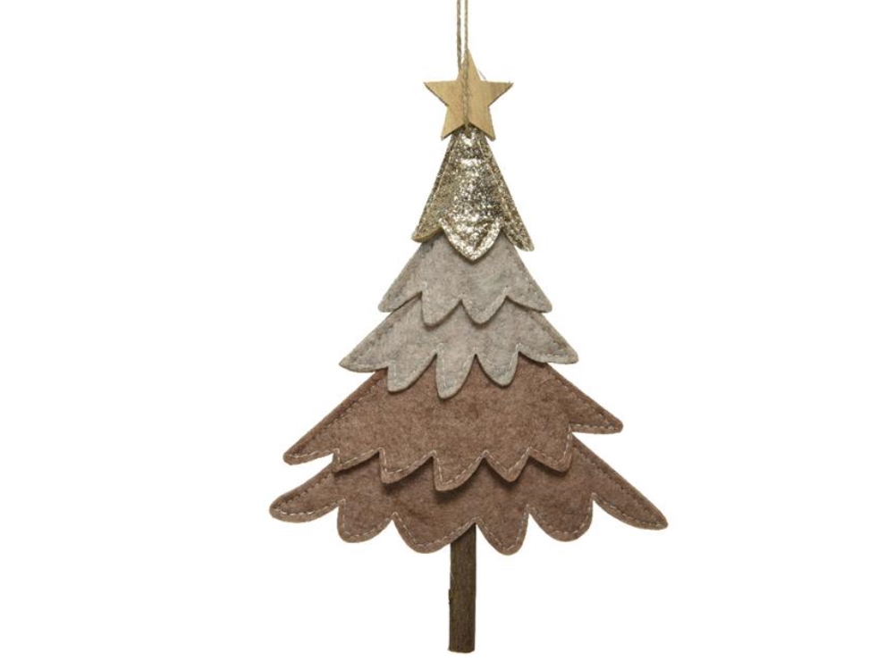 Kersthanger everlands kunstkerstboom vilt 24cm | Decoris