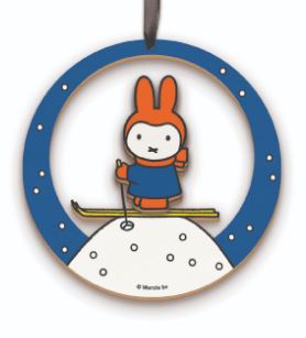 Kersthanger hout Nijntje winter Ø7