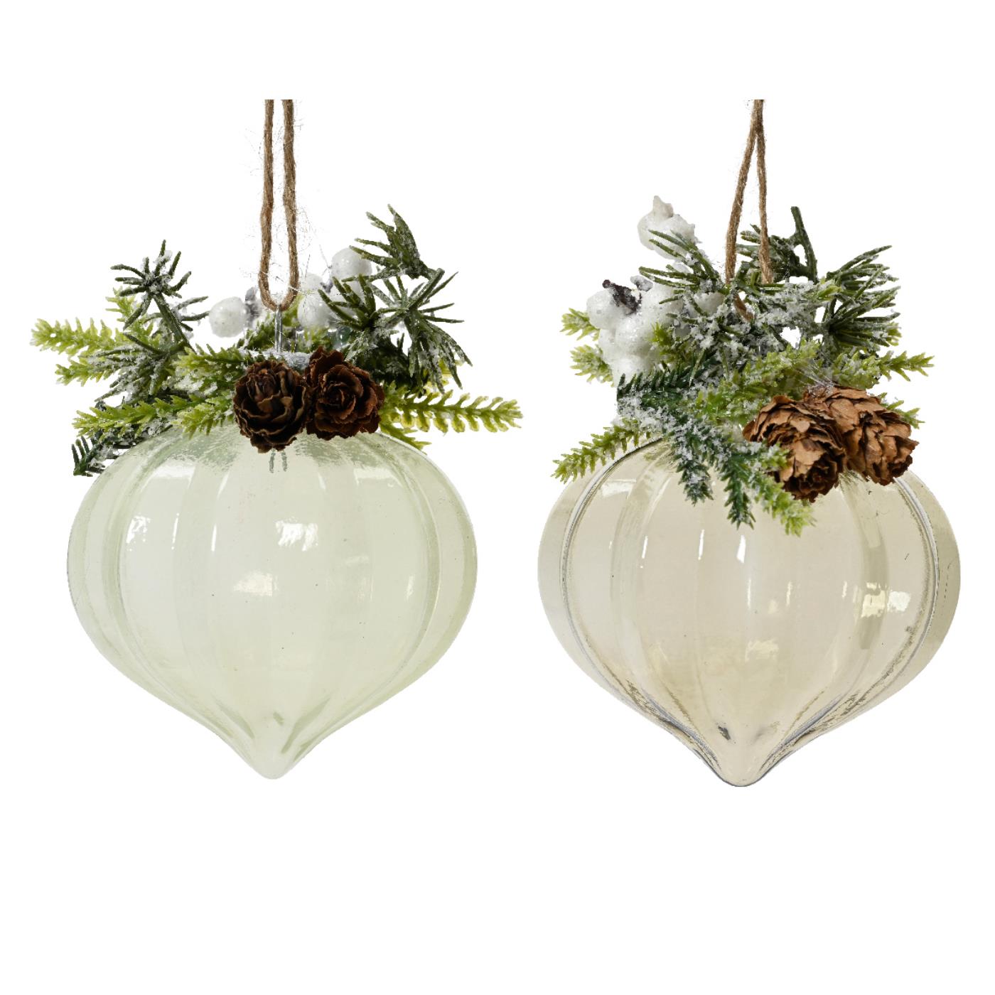 Kersthanger ornament set a 2 stuks Ø8cm | Decoris