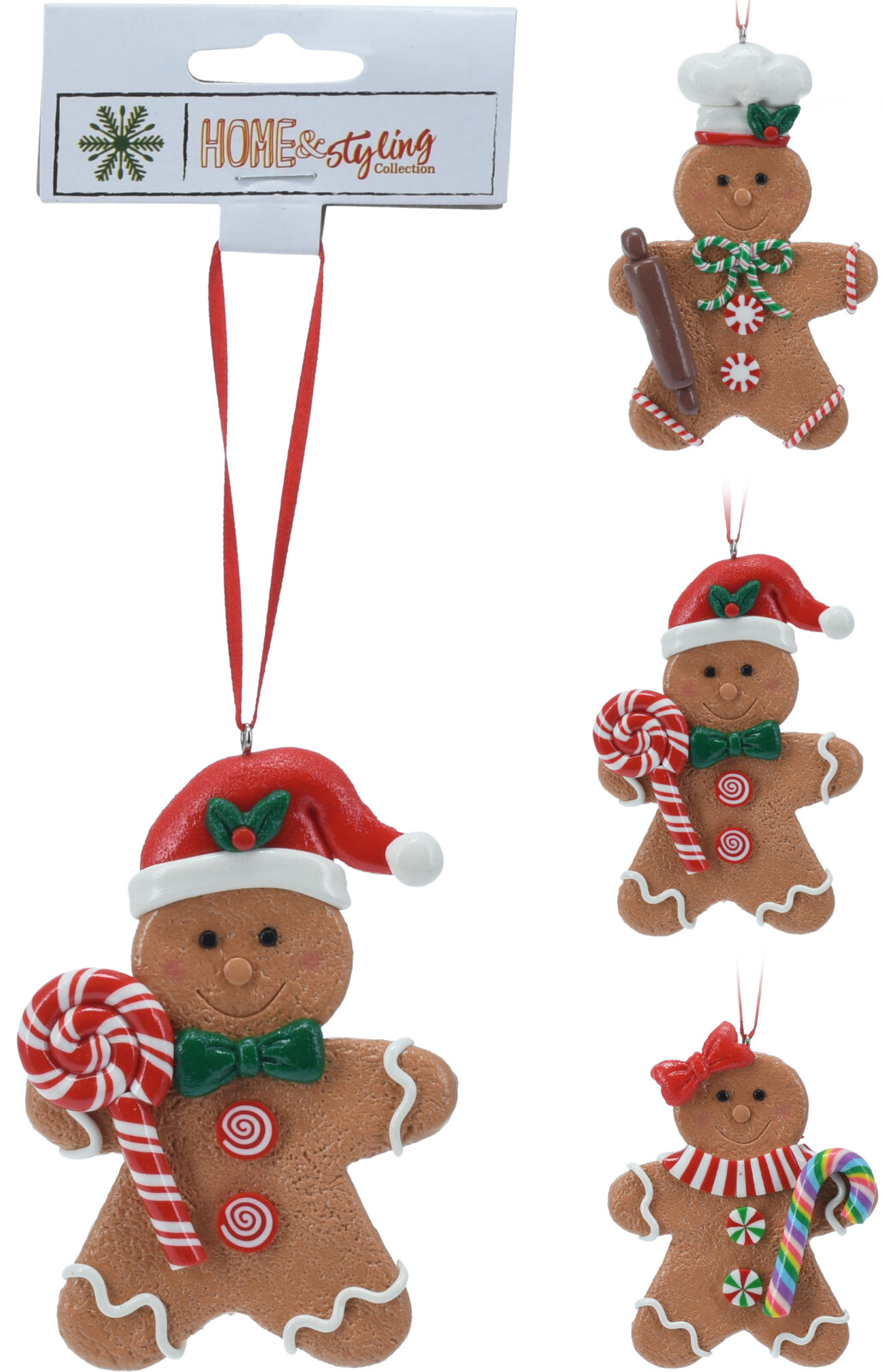 Kersthanger peperkoek man 11cm poly | Home & Styling