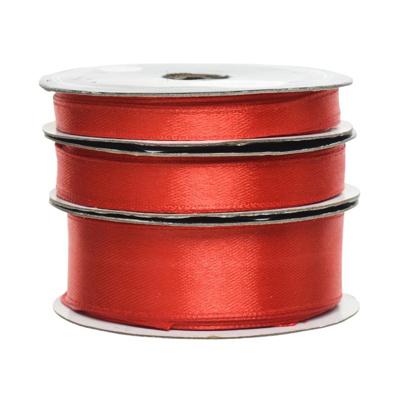Kerstlint rood satijn ( per rol) | Decoris