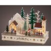 Kerstscene hout LED 14x28x20cm | Lumineo