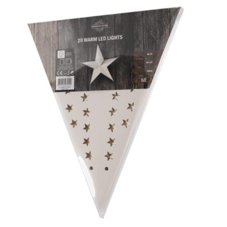 Kerstster papier 60cm wit 20warmled | Snowflake