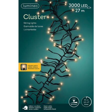 Kerstverlichting LED cluster 3000L 27m | Lumineo