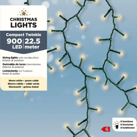 Kerstverlichting compact 900LED warmwit | Lumineo