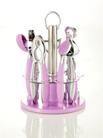 Keukenbenodigdheden set Lila Chroom metaal / Brandani Gift | Brandani Gift