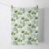 Keukenhanddoek Jungle bladeren wit |