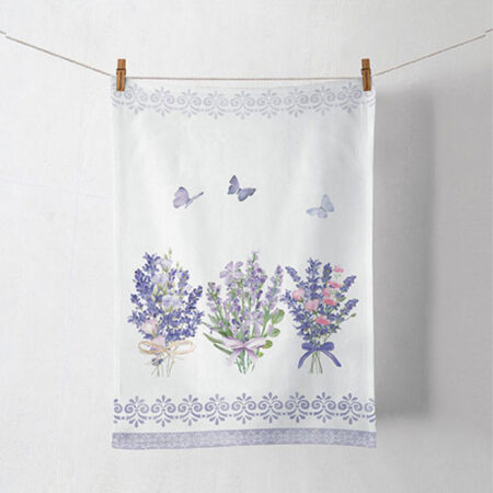 Keukenhanddoek Lovely Lavender White |
