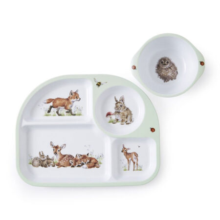 Kids Devided Plate & Bowl Set | Wrendale design
