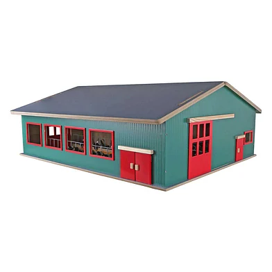 Kids Globe Renstal met opslagruimte en weiland 1:32 | Kids Globe