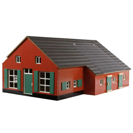Kids Globe stal inclusief woonhuis - hout 1:32 | Kids Globe