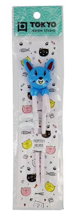 Kinder Eetstokjes Konijn Design - Tokyo Design Studio - Blauw - 18 cm | Tokyo Design Studio