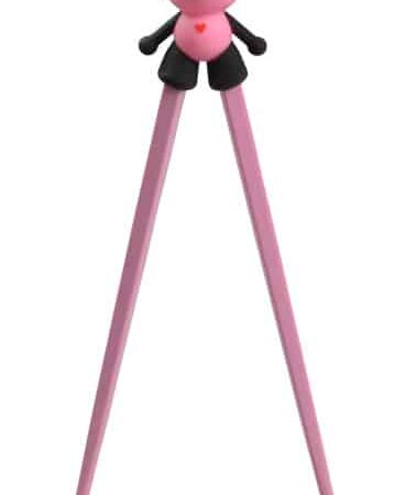Kinder Eetstokjes met Panda Figuur - Roze Kunststof - 22cm | Tokyo Design Studio