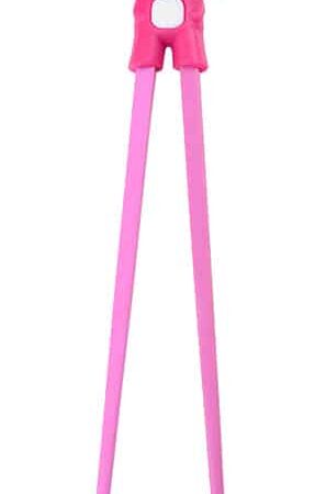 Kinder eetstokjes met beer figuur - Roze - 22cm | Tokyo Design Studio