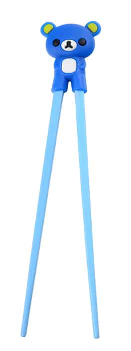 Kindereetstokjes met Beervormige Grip - Blauw - 22cm | Tokyo Design Studio