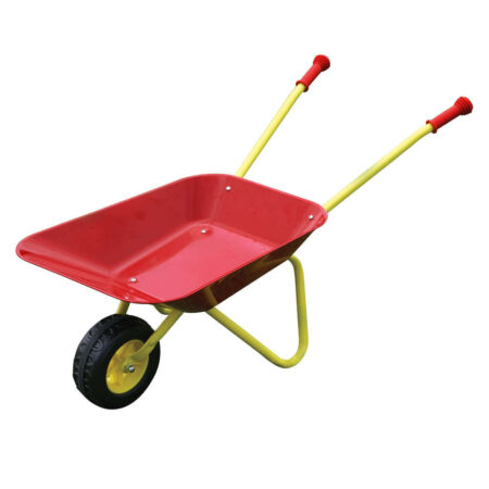 Kinderkruiwagen metaal rood 44x37x79cm | Merkloos