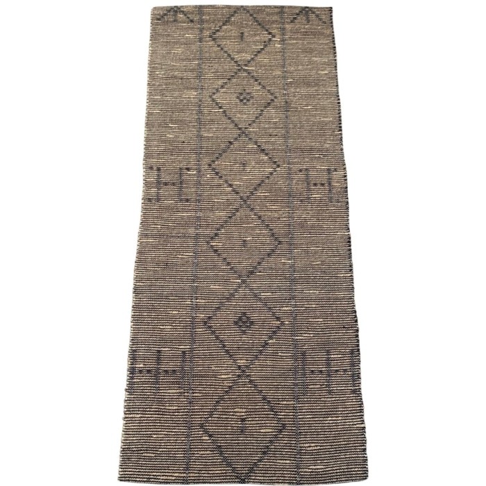 Kleed Zeegras Natur Zwart 80x200cm |