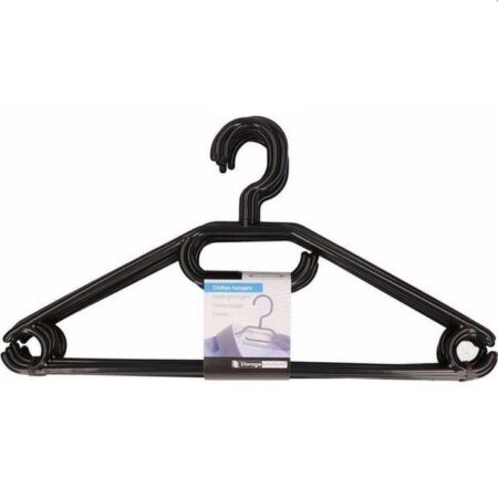 Kleerhangers Set 8 Stuks Zwart |