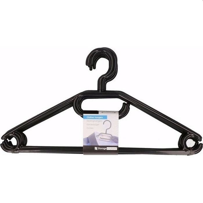 Kleerhangers Set 8 Stuks Zwart |