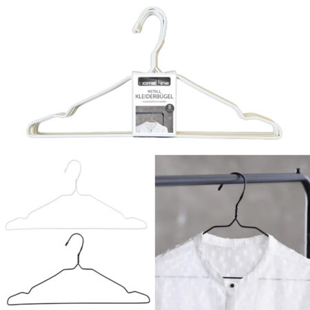 Kleerhangerset metaal 8-delig | Merkloos