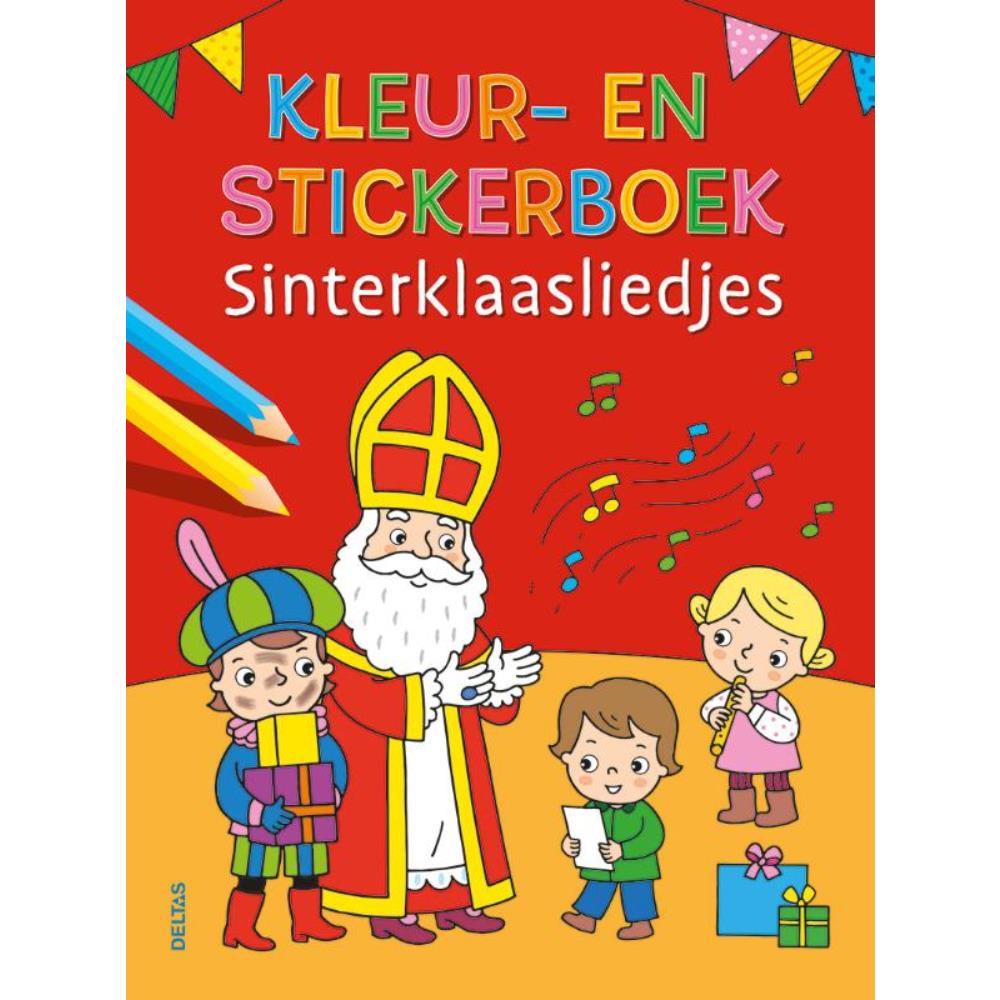 Kleur- en stickerboek Sinterklaasliedjes | Deltas