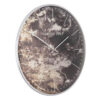 Klok Oyster L aubergine/zilver |