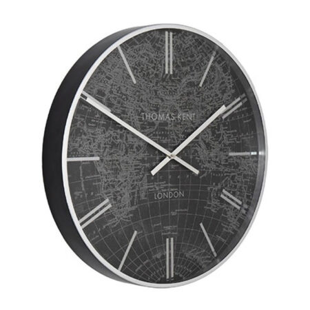 Klok World traveller zwart/zilver S |