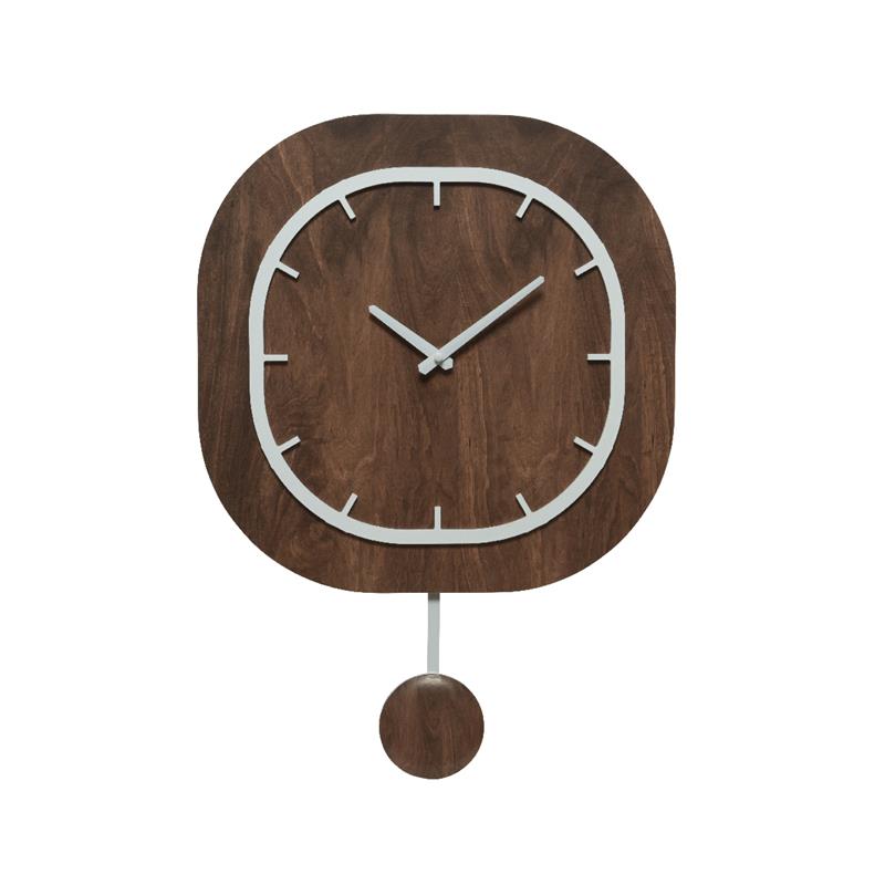 Klok mdf W40-H56cm bruin | Decoris