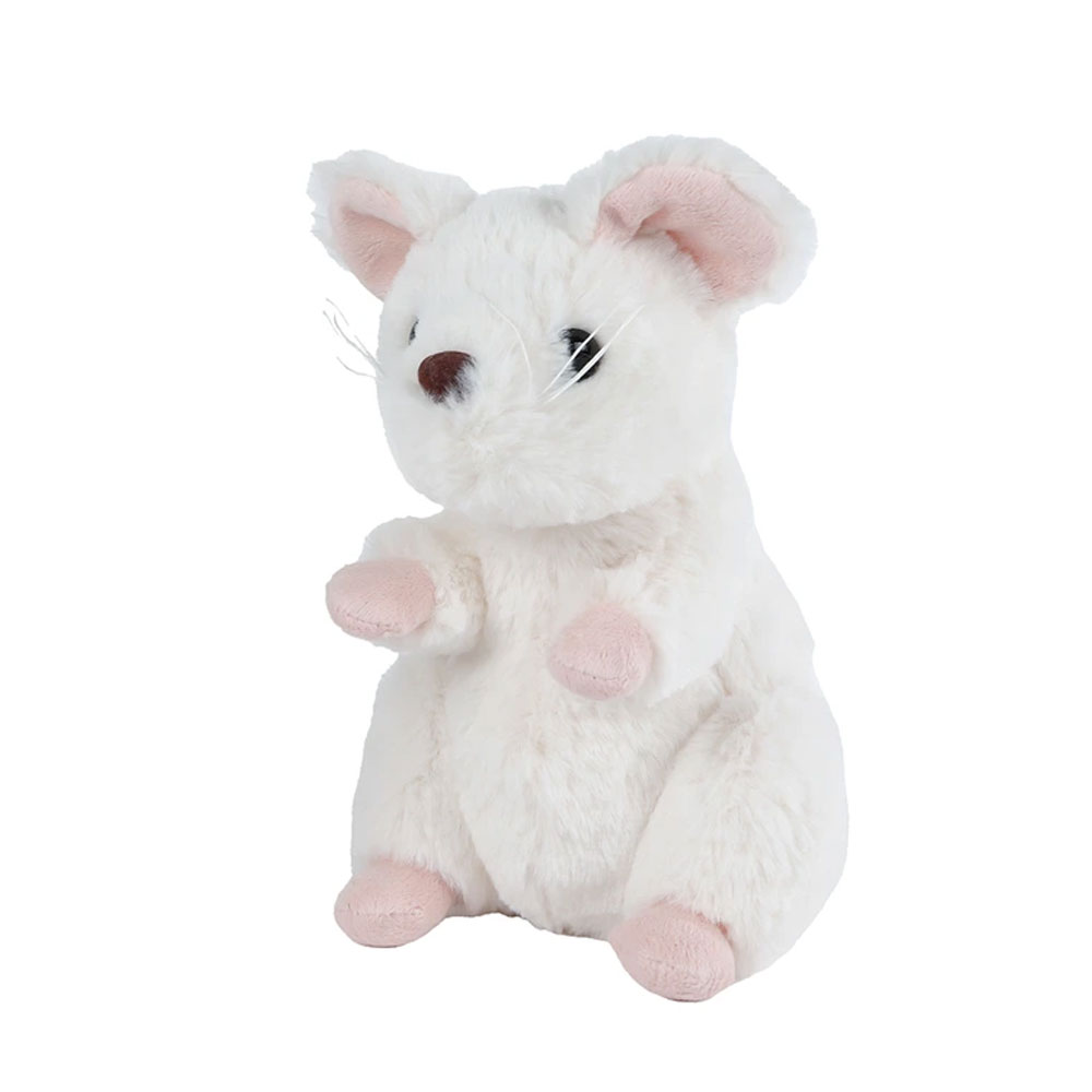 Knuffel Muis zittend 19cm Wit |