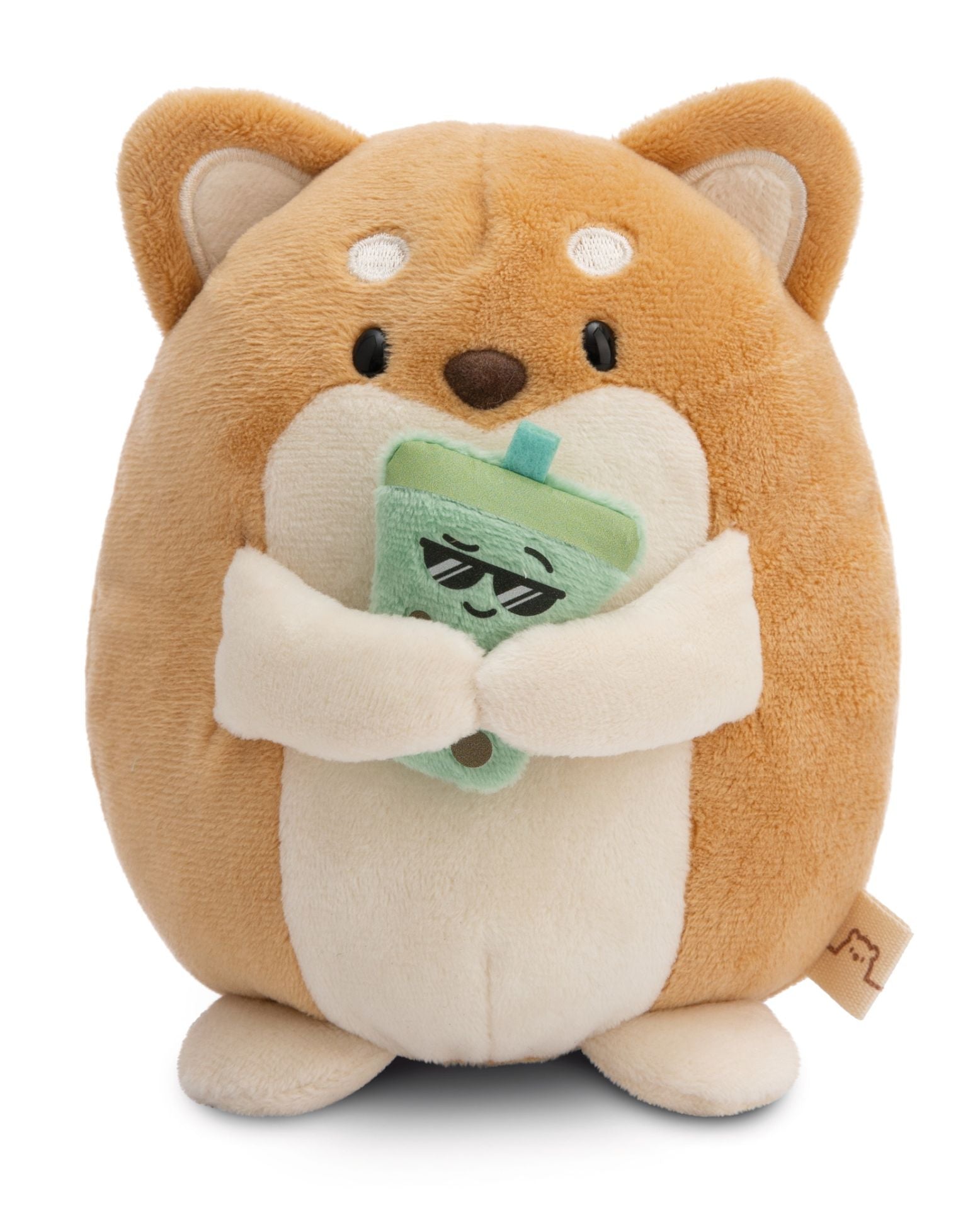 Knuffel hond Hiro met bubble tea - 16 cm | Mymochi