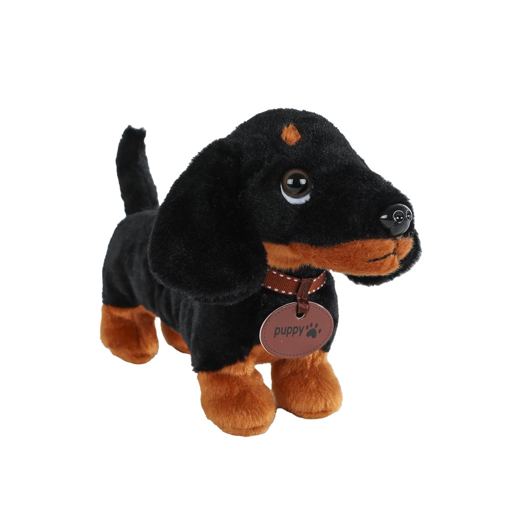 Knuffel teckel zwart 24cm |