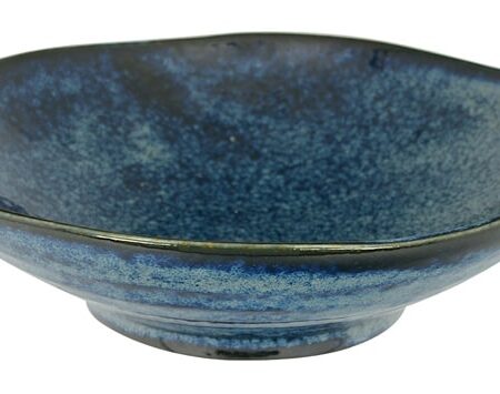 Kobaltblauw Japans Steengoed Bord - Cobalt Blue Serie - 17 x 4.9cm | Tokyo Design Studio