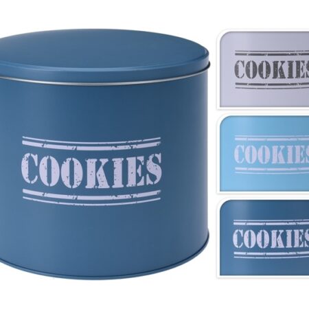 Koektrommel rond 20x16cm 3ass kleur | Merkloos