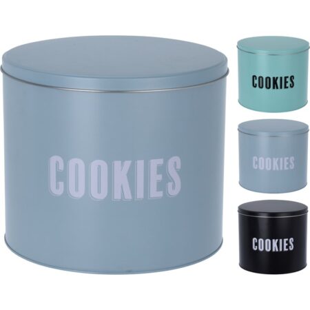 Koektrommel rond Cookies 20x16cm assorti | Z