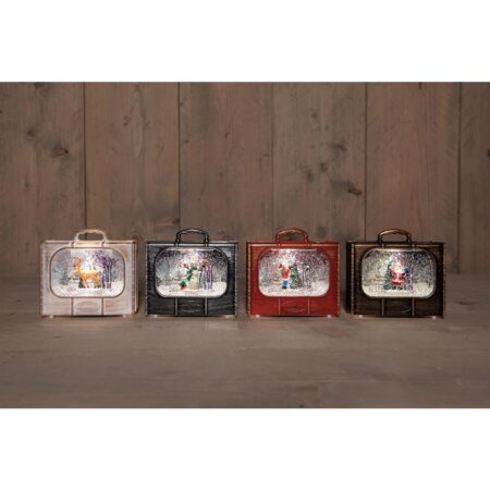 Koffer met glitterwater H14cm 4 ass | Anna's Collection