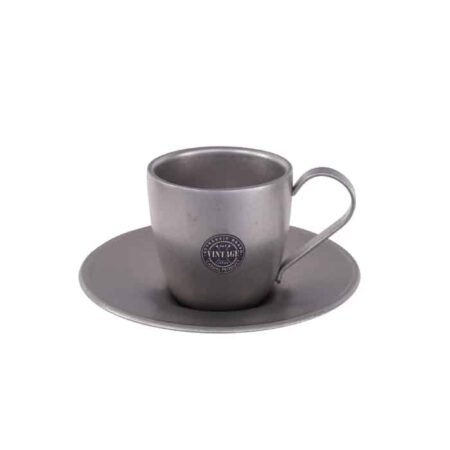 Koffiekop en Schotel - Vintage - 100ml | Geen Merk