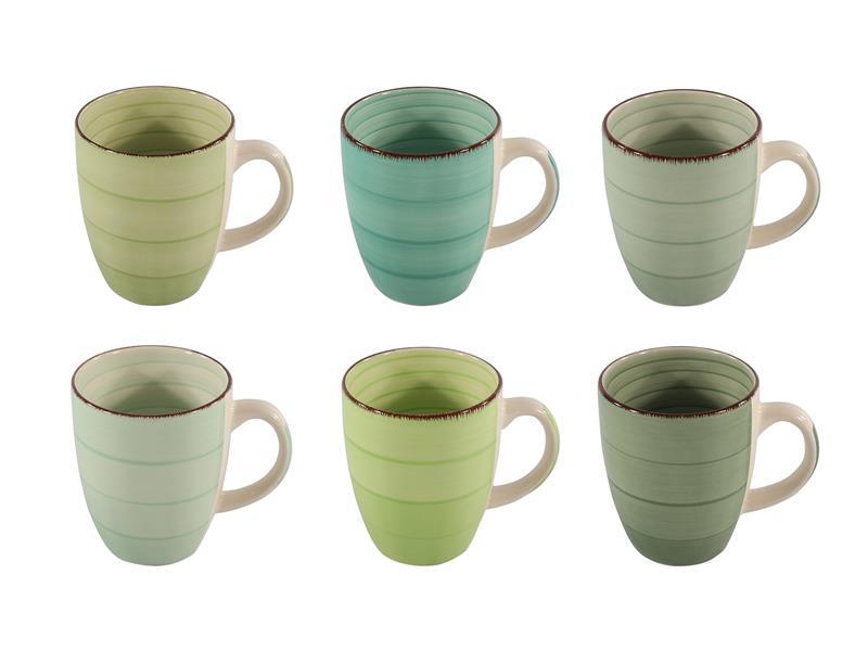 Koffiemok Green 340ml per 6 st. | Svenska Living