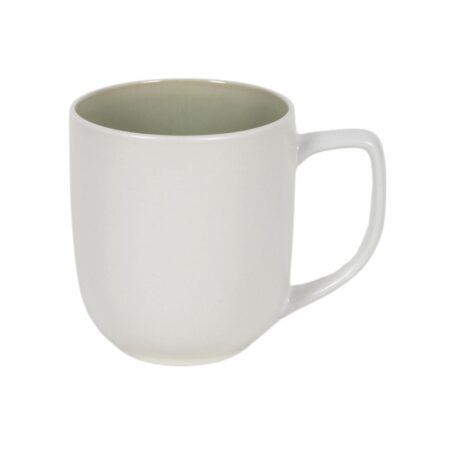 Koffiemok matwit/groen 350ml 6 stuks | Merkloos