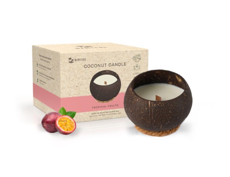 Kokosnoot Kaars - Tropical Fruit - 180g |