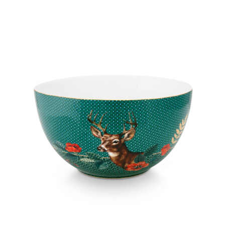 Kom Winter Wonderland Deer Green 18cm | PiP Studio