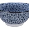 Kom met blauw-witte bladerpatroon - Mixed Bowls - 500ml - 15 x 7cm | Tokyo Design Studio