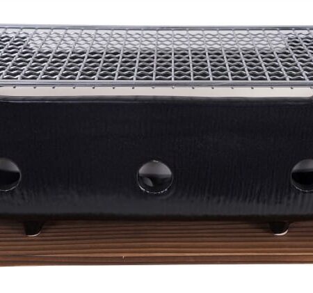 Konro Grill met Net - Compacte Japanse Barbecue - 32 x 14 x 11.5cm | Tokyo Design Studio