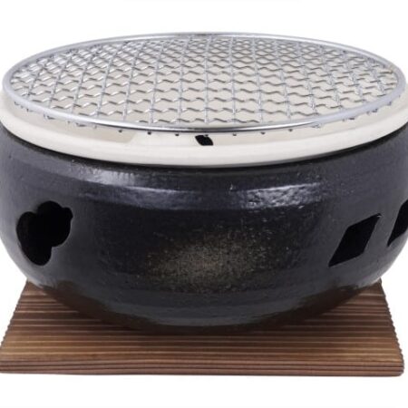 Konro Grill met Net - Compacte Keramische Barbecue - 20 x 10cm | Tokyo Design Studio