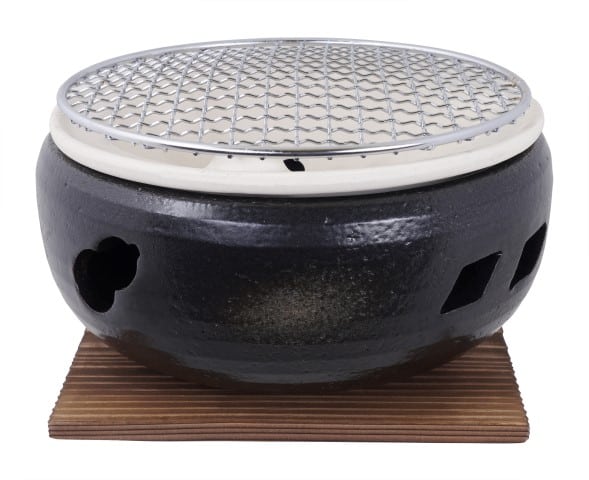 Konro Grill met Net - Compacte Keramische Barbecue - 20 x 10cm | Tokyo Design Studio