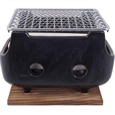 Konro Grill met Net - Traditioneel Japans Barbecuegereedschap - 18.5 x 14 x 11.5cm | Tokyo Design Studio