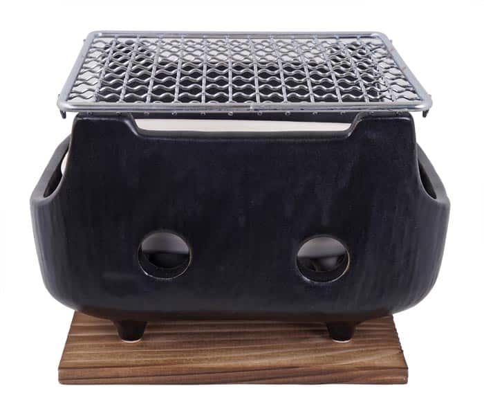 Konro Grill met Net - Traditioneel Japans Barbecuegereedschap - 18.5 x 14 x 11.5cm | Tokyo Design Studio