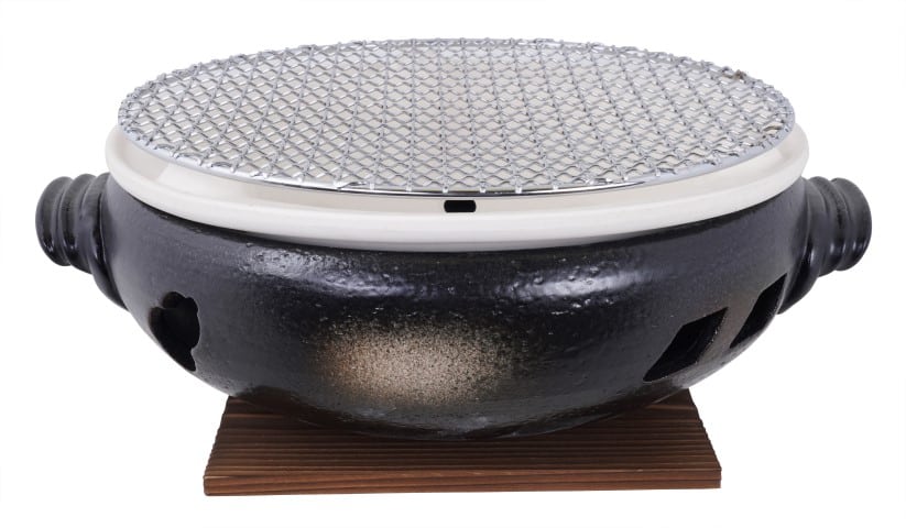 Konro Grill met Net - Zwart Gietijzer - 28 x 11 cm | Tokyo Design Studio