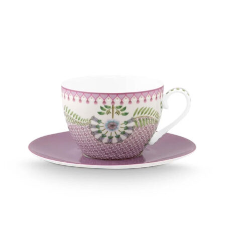 Kop en schotel Lily & Lotus Lila 280ml | PiP Studio